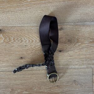 Express Dark Brown Braided Belt